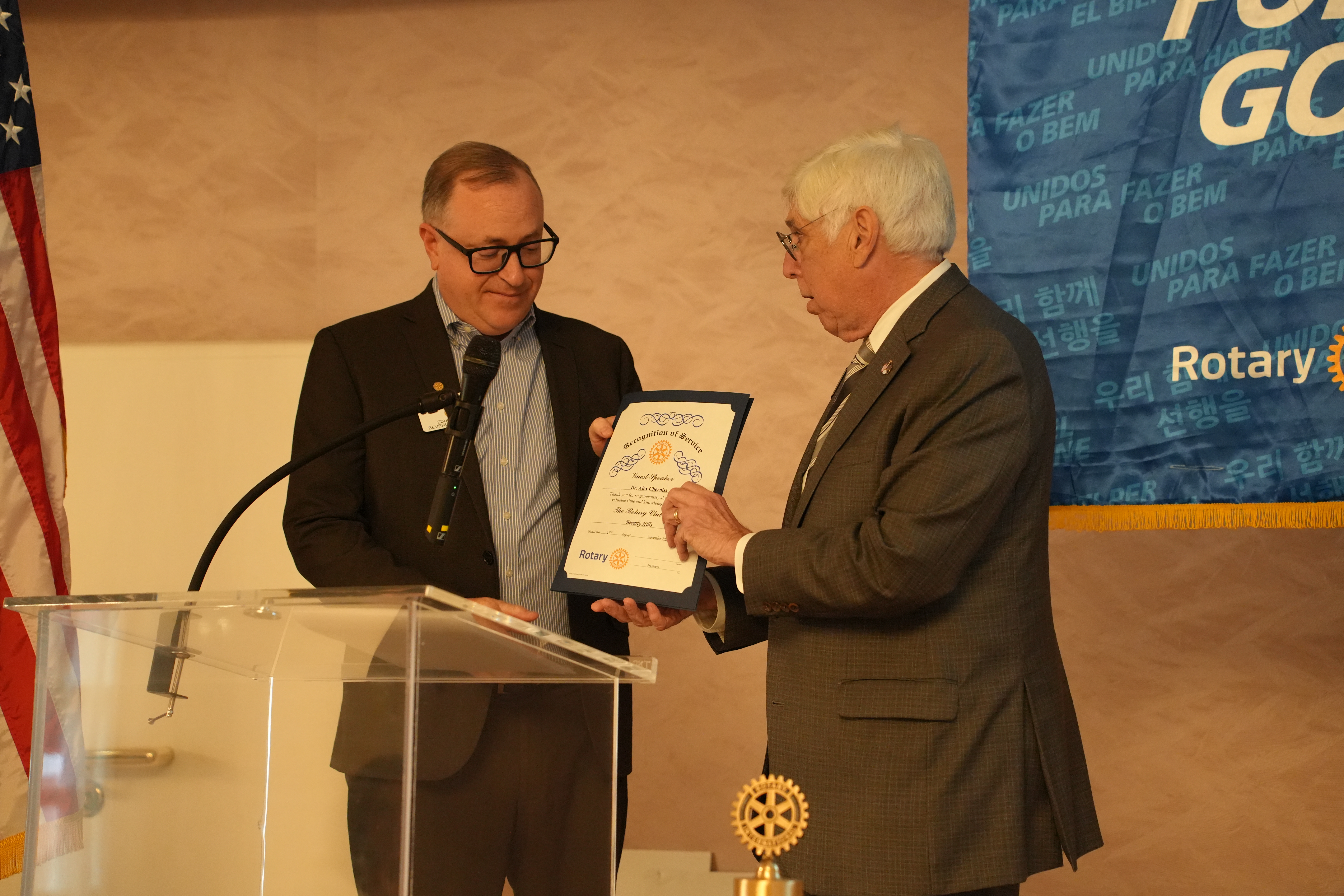 BHUSD Superintendent Dr. Alex Cherniss Inspires Beverly Hills Rotary Club with Vision for the Future